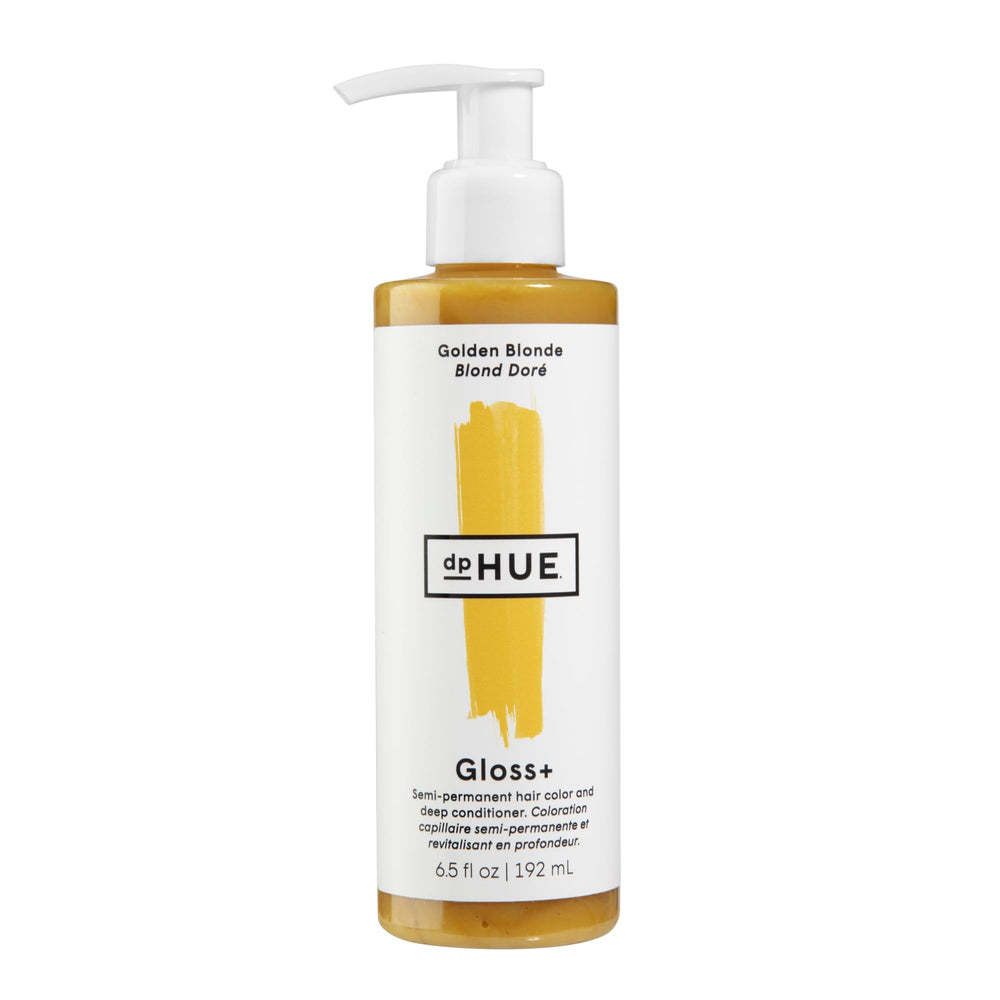 dpHUE front packaging showing product and warm golden tone benefit