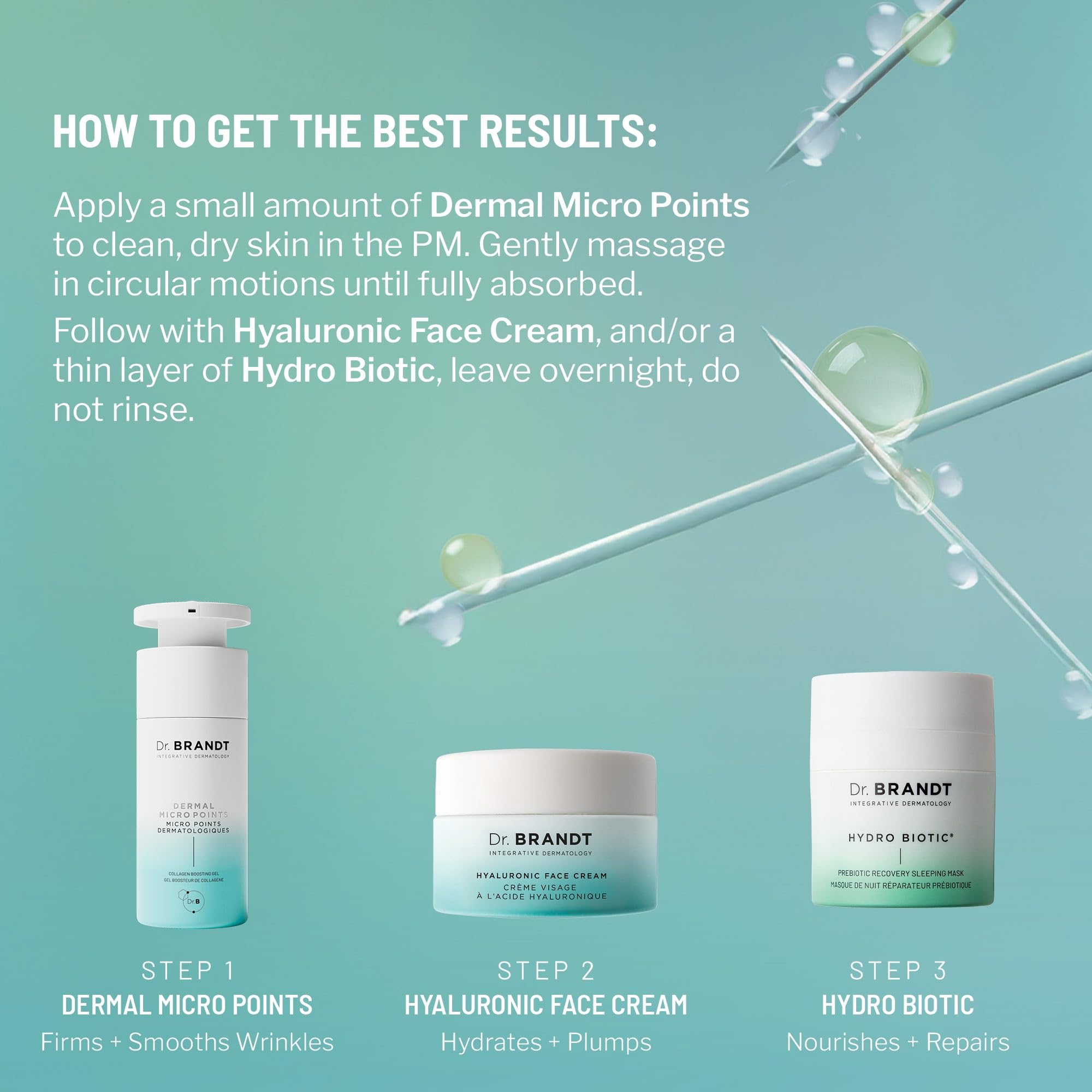 Dr. Brandt nighttime routine scene showing how to layer and recover