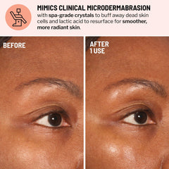 Dr. Brandt close-up of exfoliant texture highlighting fine crystals and smooth finish