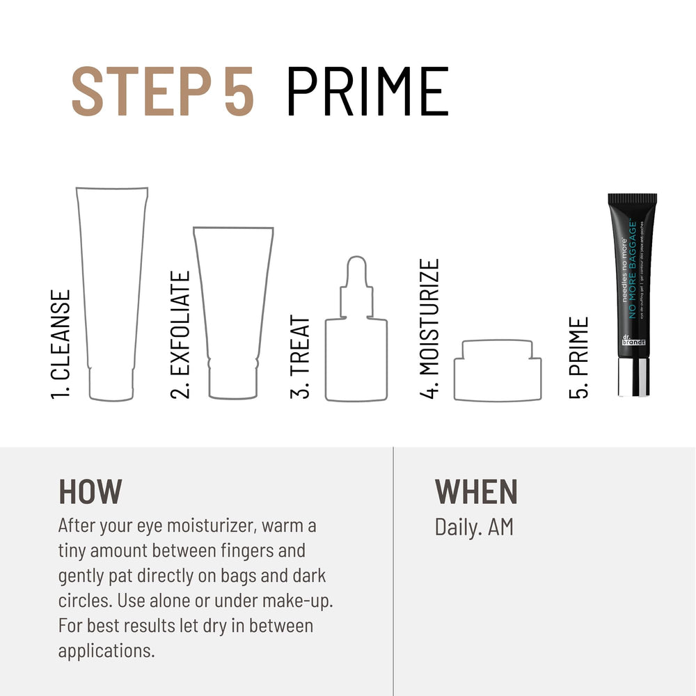 Dr. Brandt under-eye after application close focus showing smoother eye contour benefit