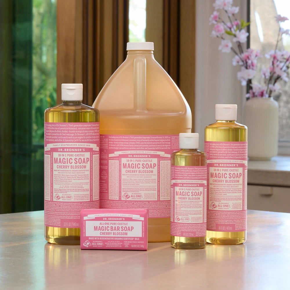 Thick lather of Dr. Bronner's soap on palm showing effective cleansing