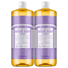 Dr. Bronner's front packaging showing two 32 oz bottles and easy recognition