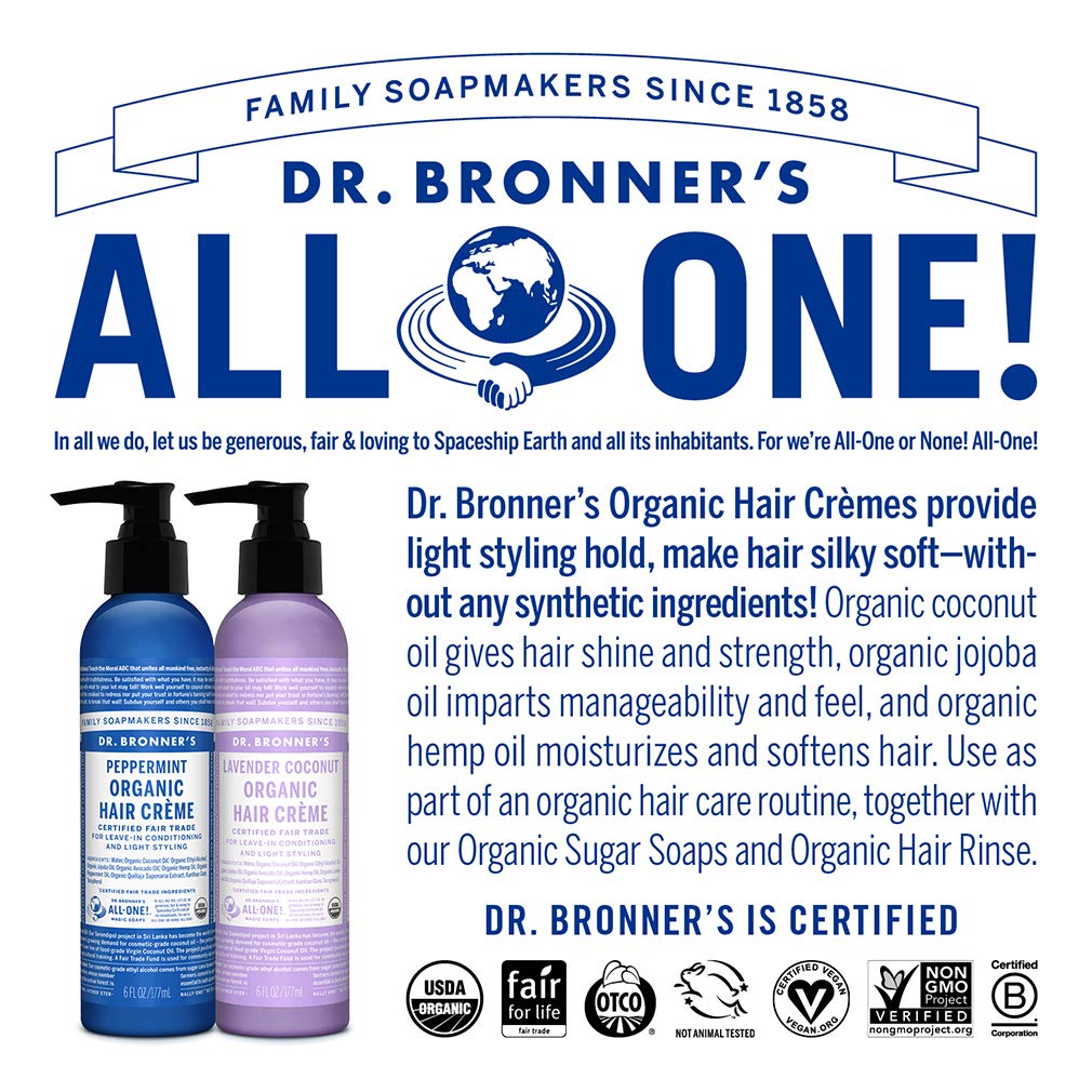Dr. Bronner's 6 ounce size beside everyday objects showing compact travel-friendly benefit