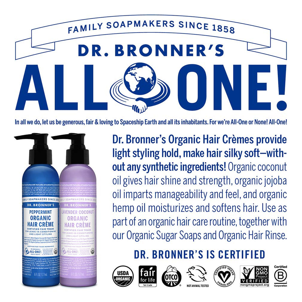 Dr. Bronner's 6 ounce size beside everyday objects showing compact travel-friendly benefit