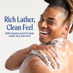 Dr. Bronner's tea tree label detail emphasizing organic and fair trade ingredients