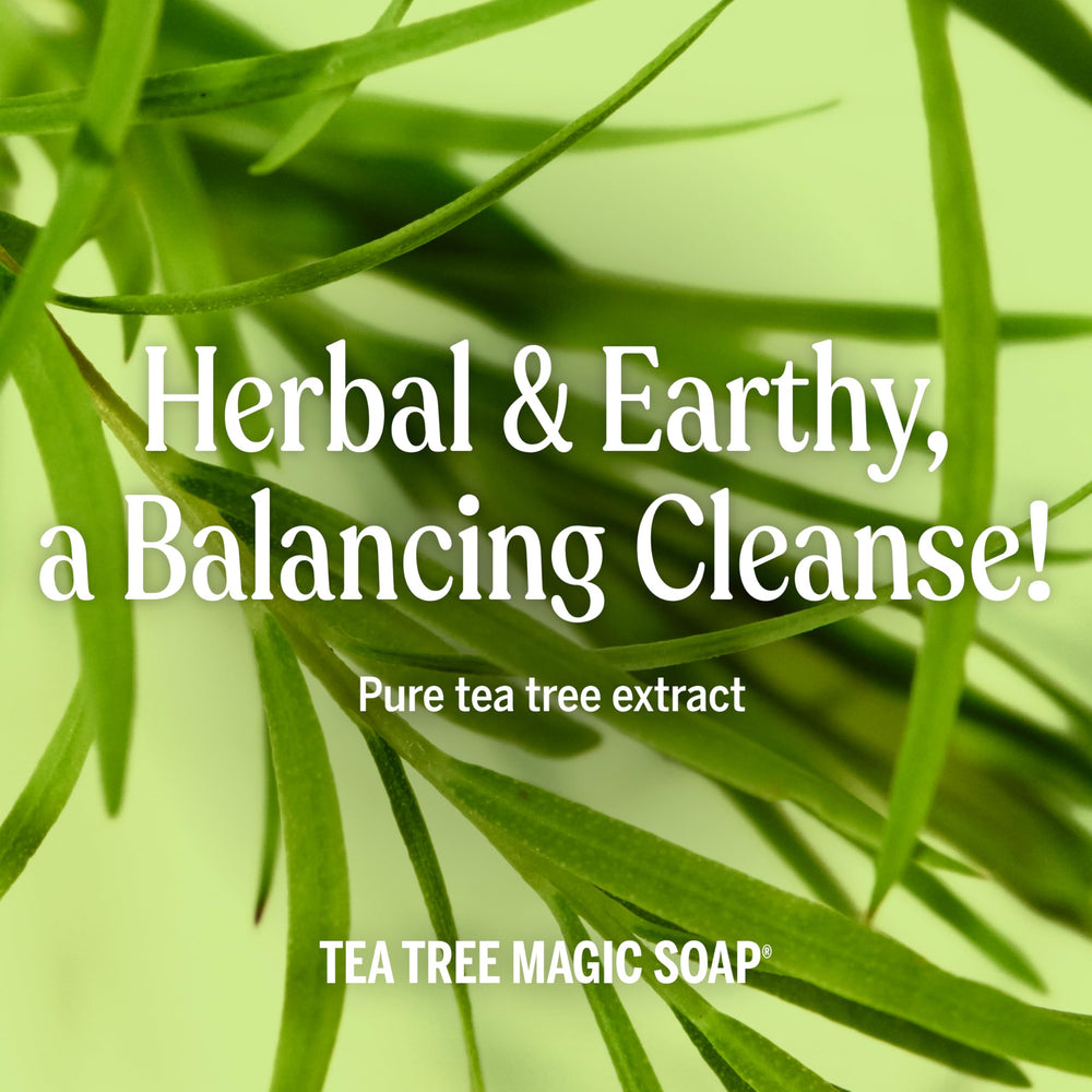 Dr. Bronner's tea tree refill being transferred into pump bottle for everyday convenience