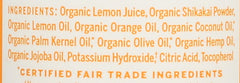 Close-up texture of the conditioning rinse, Dr. Bronner's shows smooth slip benefit