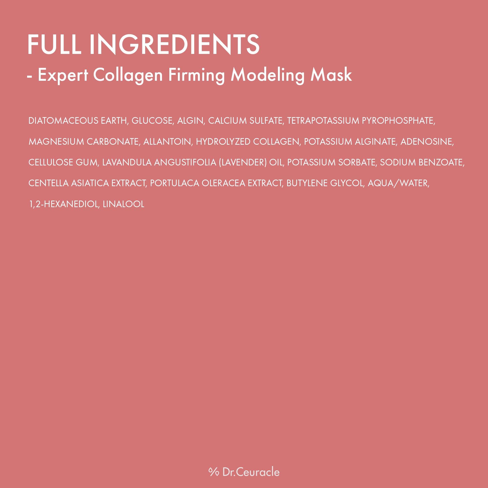 Dr.Ceuracle ingredient label collagen close-up highlighting hydrolyzed collagen benefit