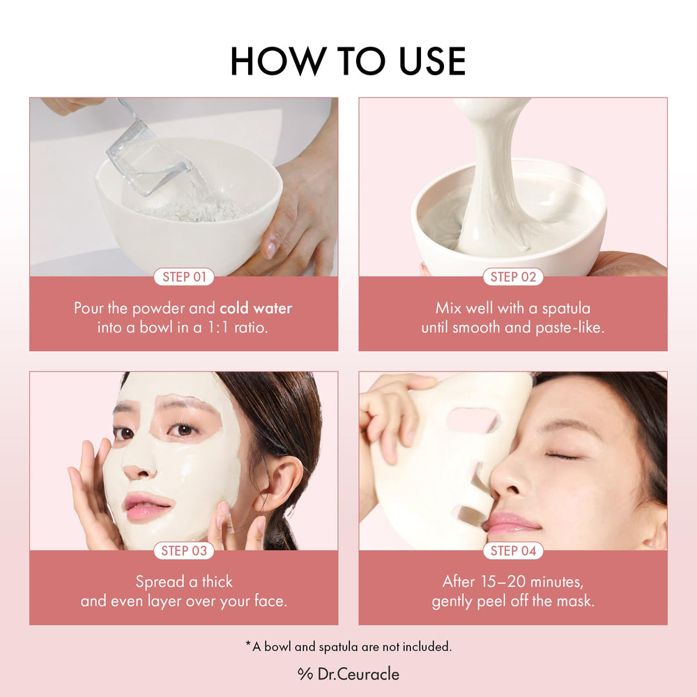 Dr.Ceuracle peel-off mask removal showing clean lift for mess-free finish