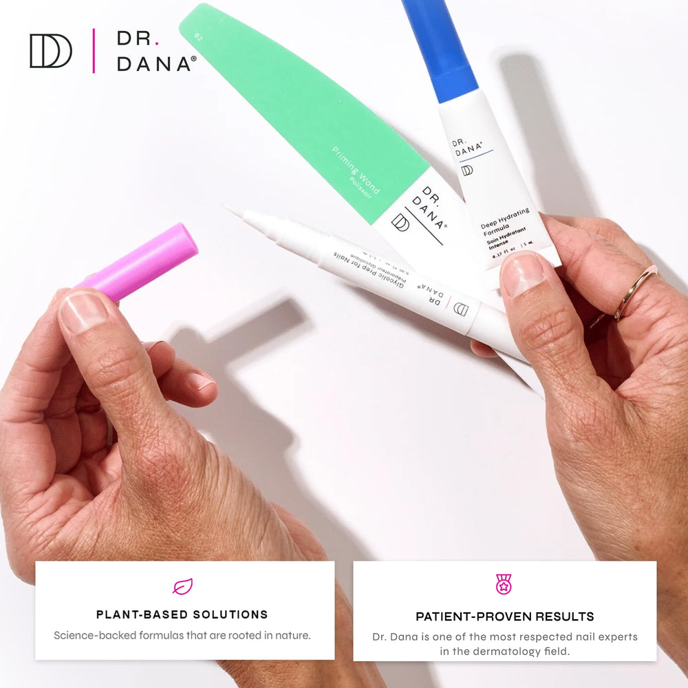 Dr. Dana before and after nails showing smoother, stronger results