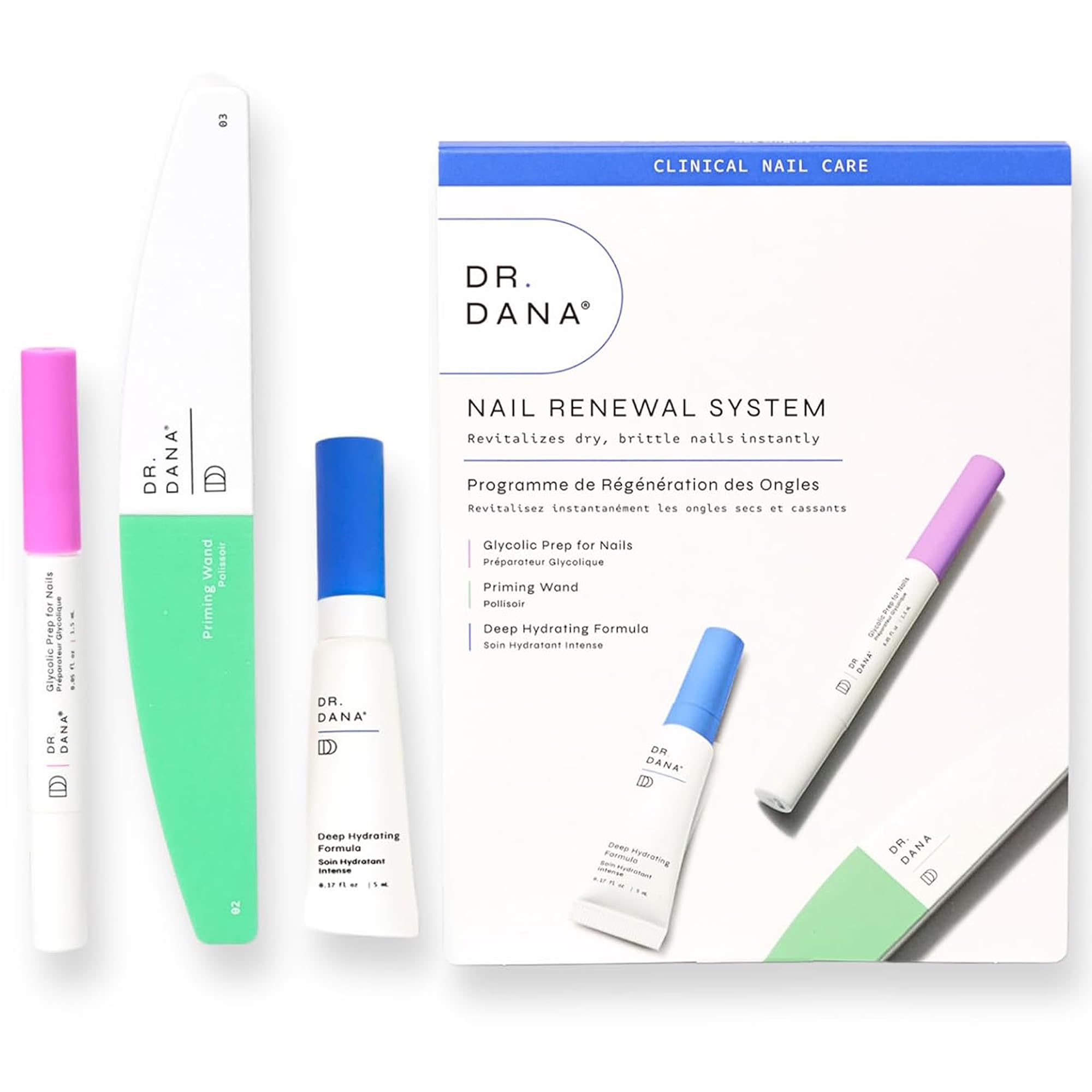 Dr. Dana front packaging showing full nail repair kit benefits