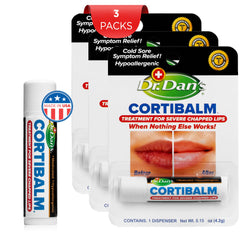 Dr. Dan's Cortibalm close-up showing protective barrier that prevents moisture loss