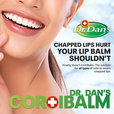 Dr. Dan's Cortibalm held in hand to show compact size and travel convenience
