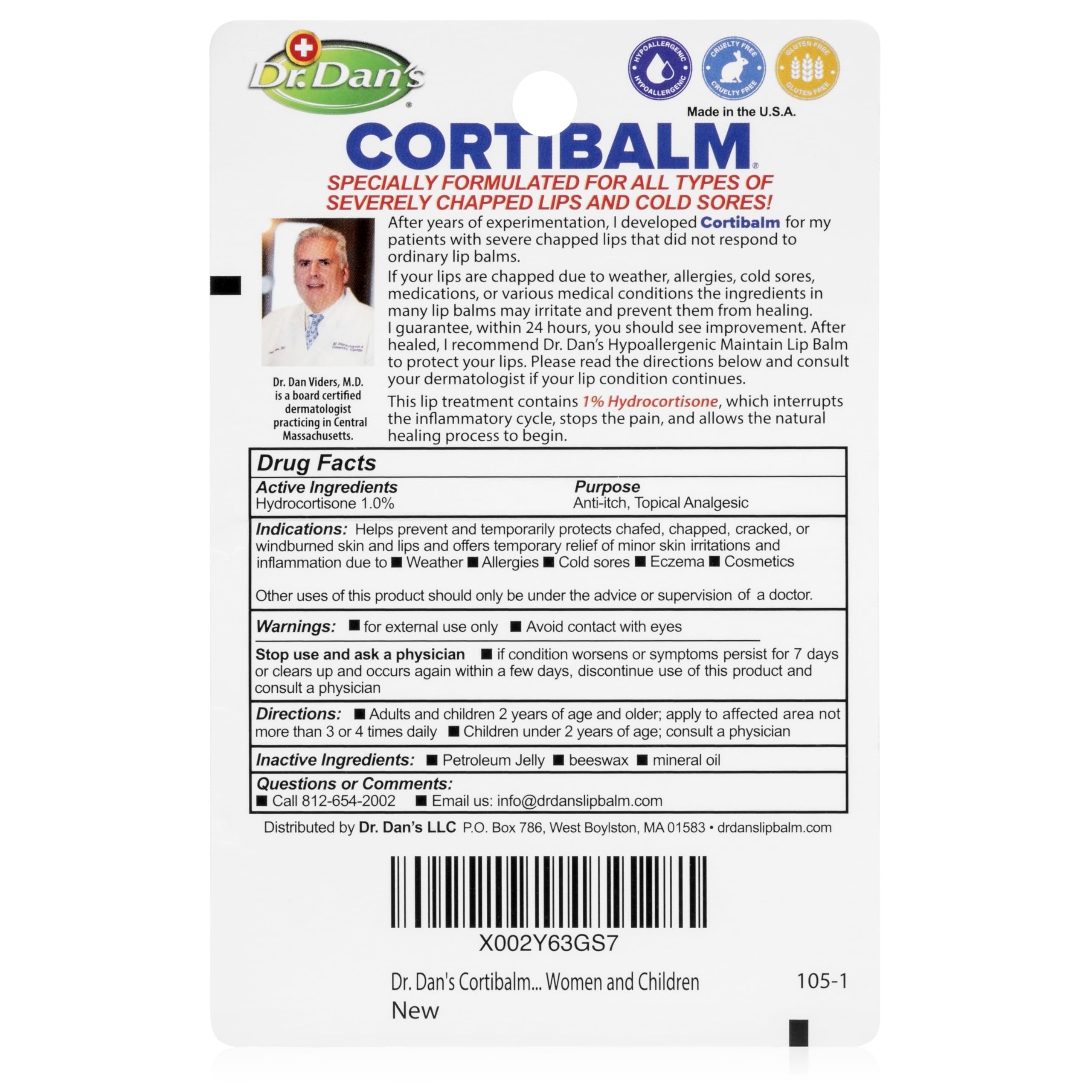 Dr. Dan's Cortibalm open tube texture highlighting smooth application benefit