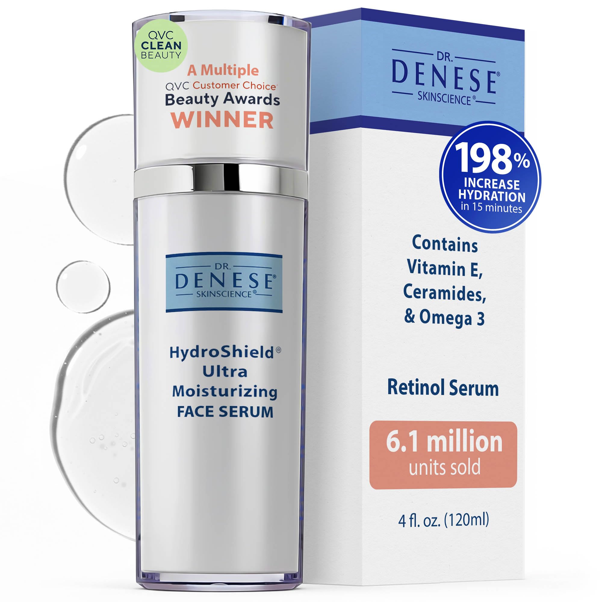 Dr. Denese front packaging showing elegant bottle and label, communicates premium convenience