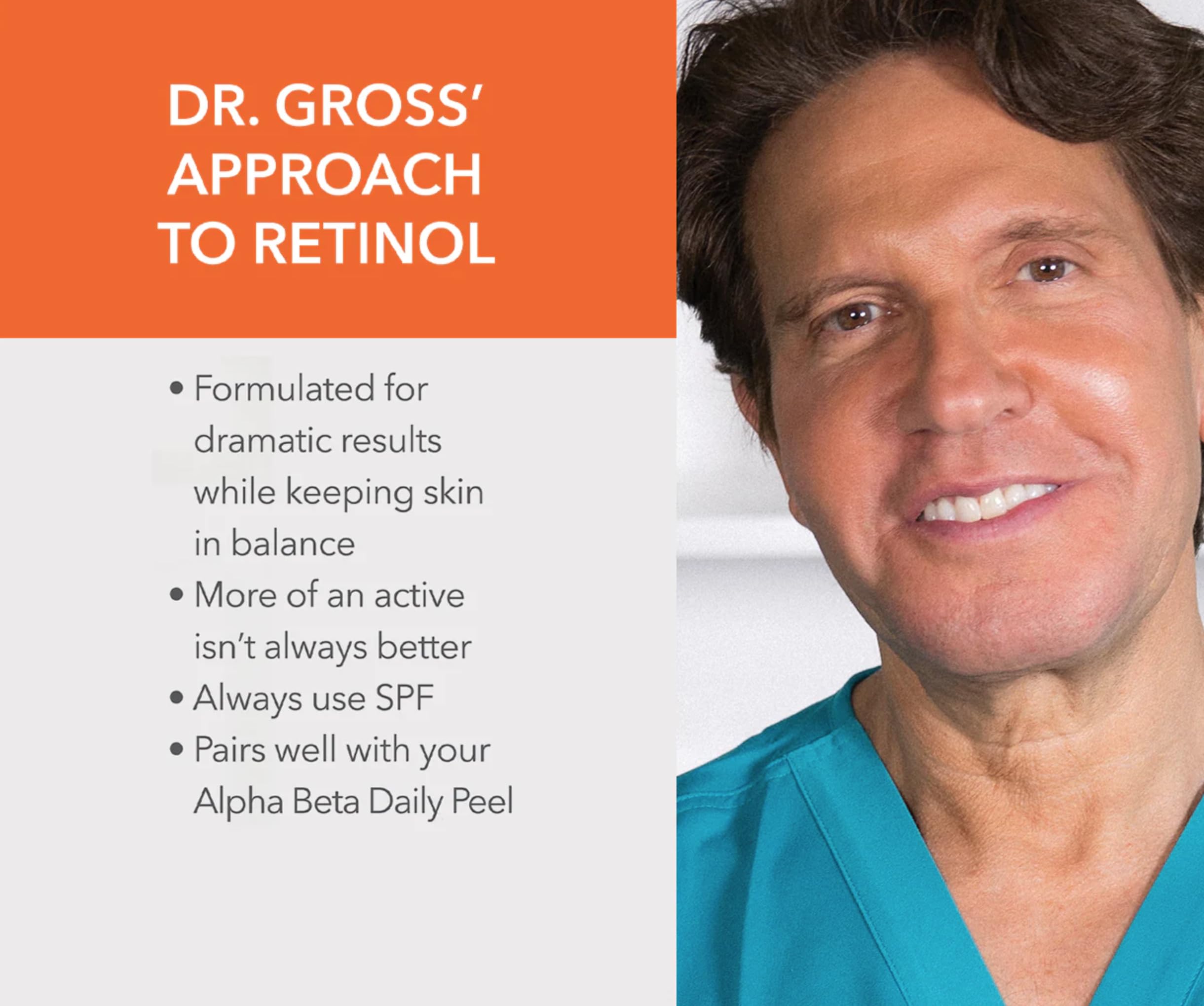 Dr Dennis Gross visual of retinol and ferulic ingredients for antioxidant support
