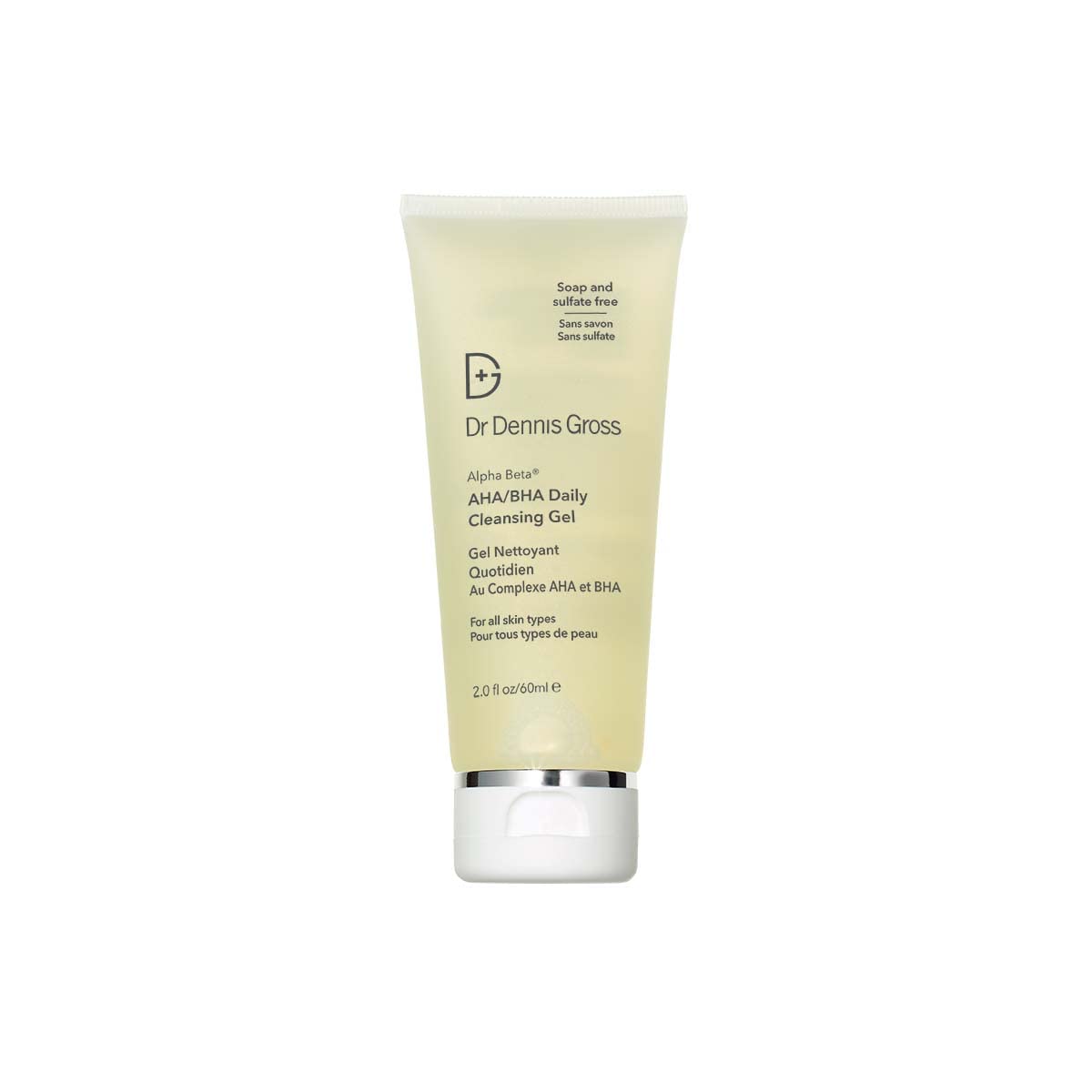 Dr Dennis Gross front packaging showing cleanser bottle and label, highlighting brand clarity