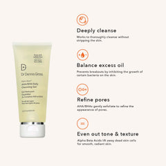 Dr Dennis Gross gel texture close-up revealing smooth gel-to-foam transformation benefit