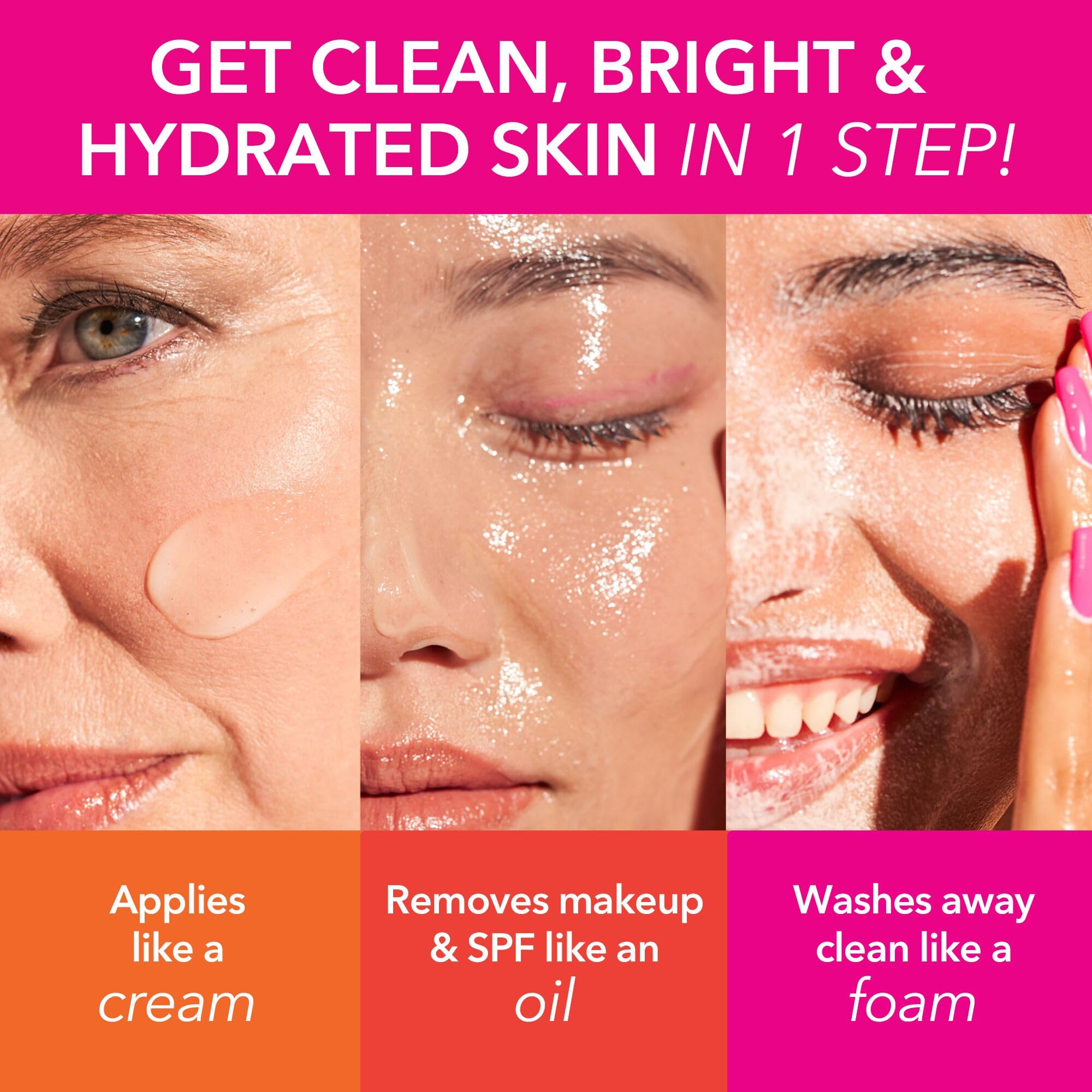 Dr Dennis Gross cleanser being dispensed showing creamy texture and nourishment
