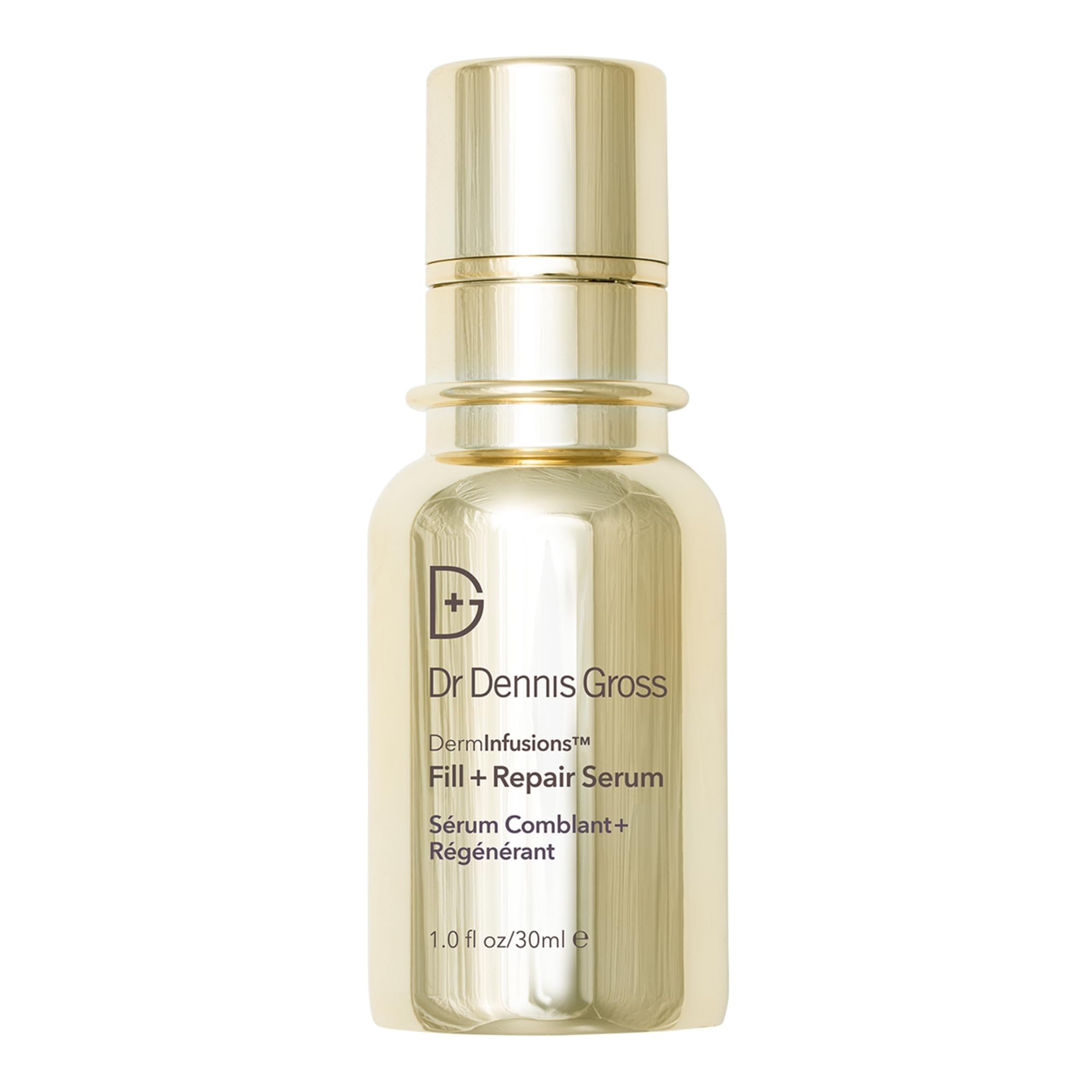 Dr Dennis Gross bottle front view showing sleek packaging and brand
