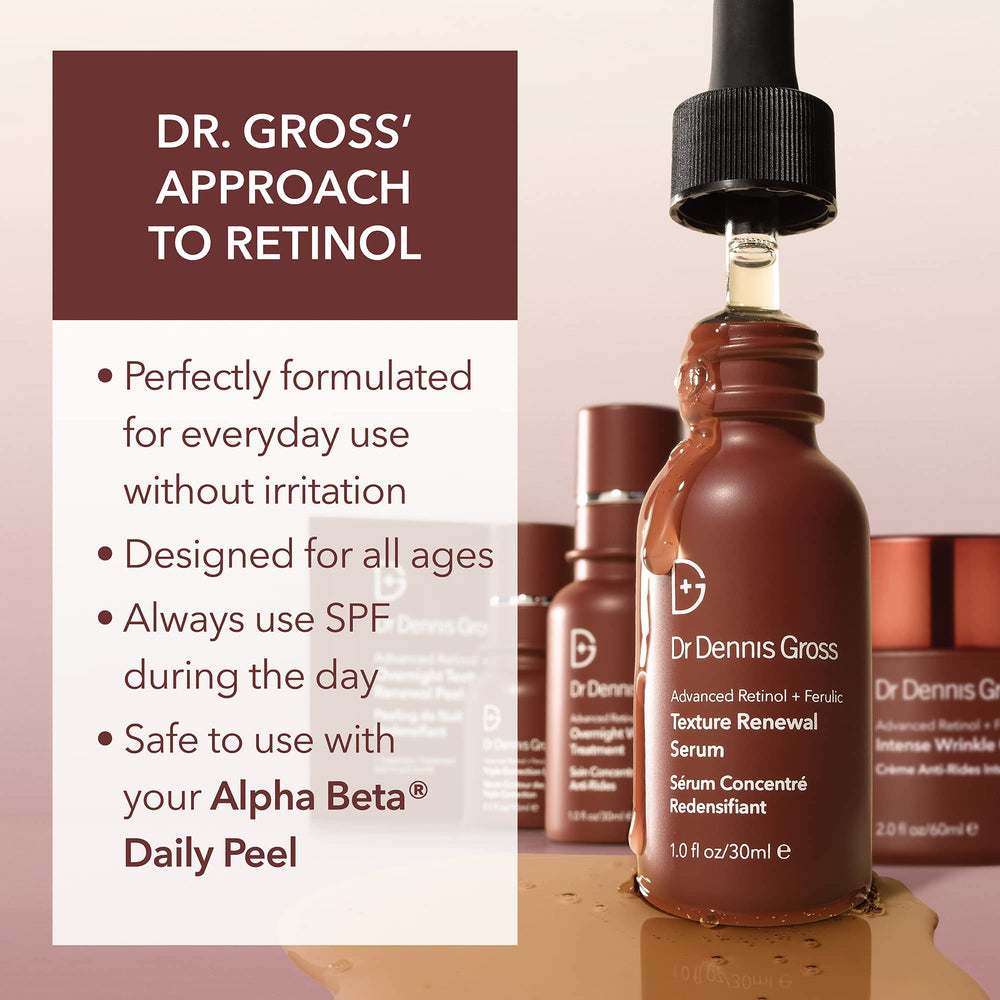 Dr Dennis Gross bottle held in hand to show 15ml compact travel-friendly size