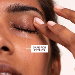 Close-up of Dr Dennis Gross ingredient list emphasizing retinol and ferulic acid benefits