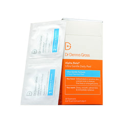 Dr Dennis Gross front packaging showing 30-pack and daily peel benefits