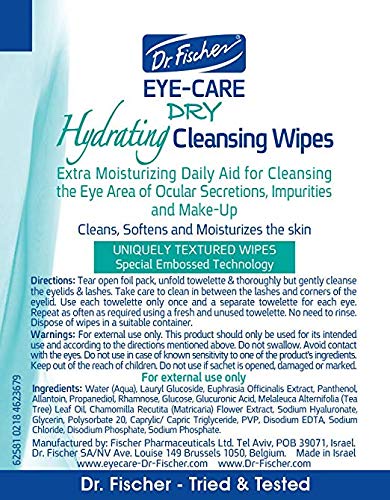 Dr. Fischer travel pouch on a vanity for on-the-go eye care