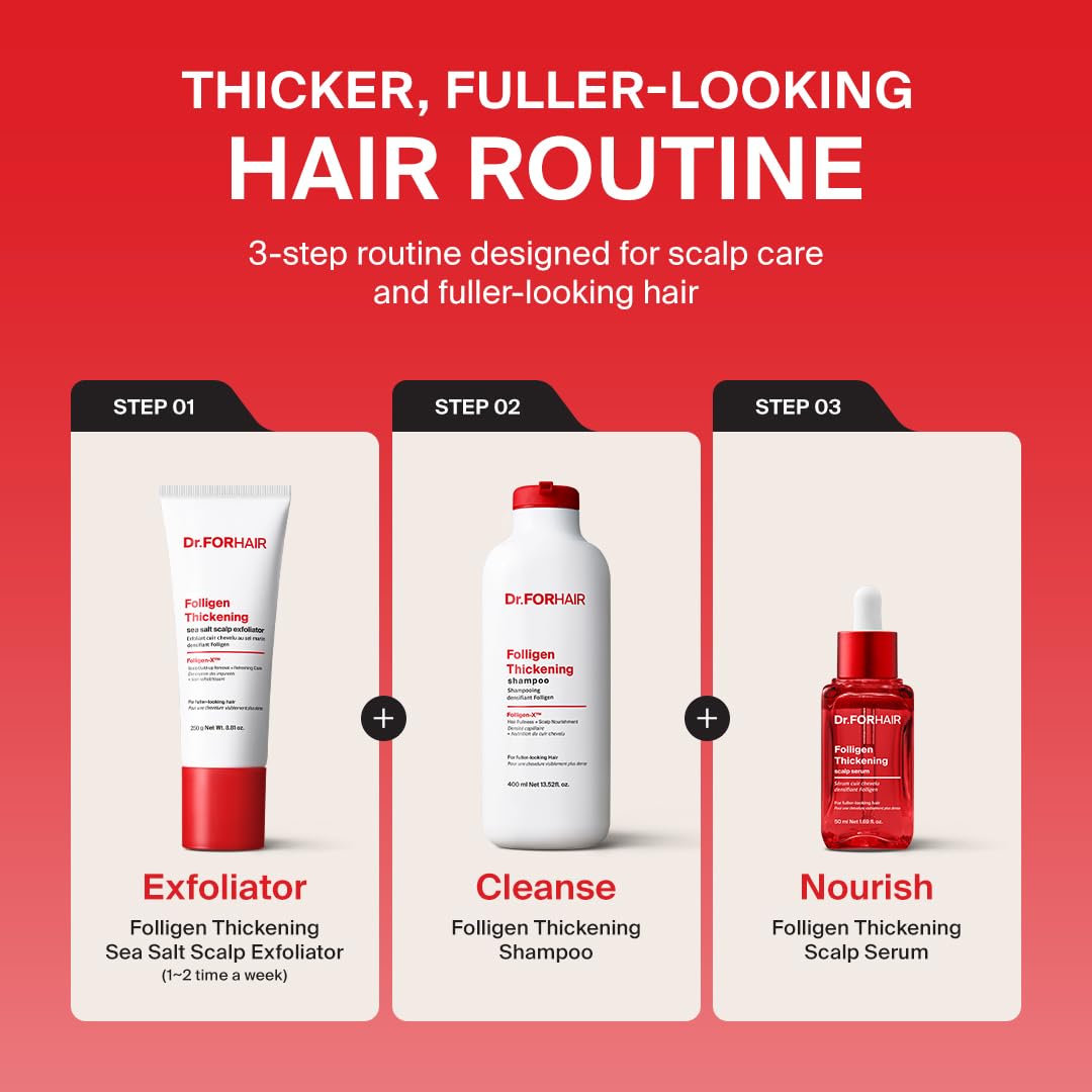 DR.FORHAIR bottle on bathroom shelf lifestyle shot conveying daily routine benefit