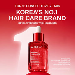 DR.FORHAIR pump dispenser close-up highlighting easy, precise application