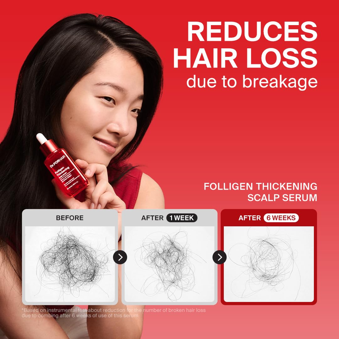 DR.FORHAIR scalp application in use demonstrating targeted root delivery benefit