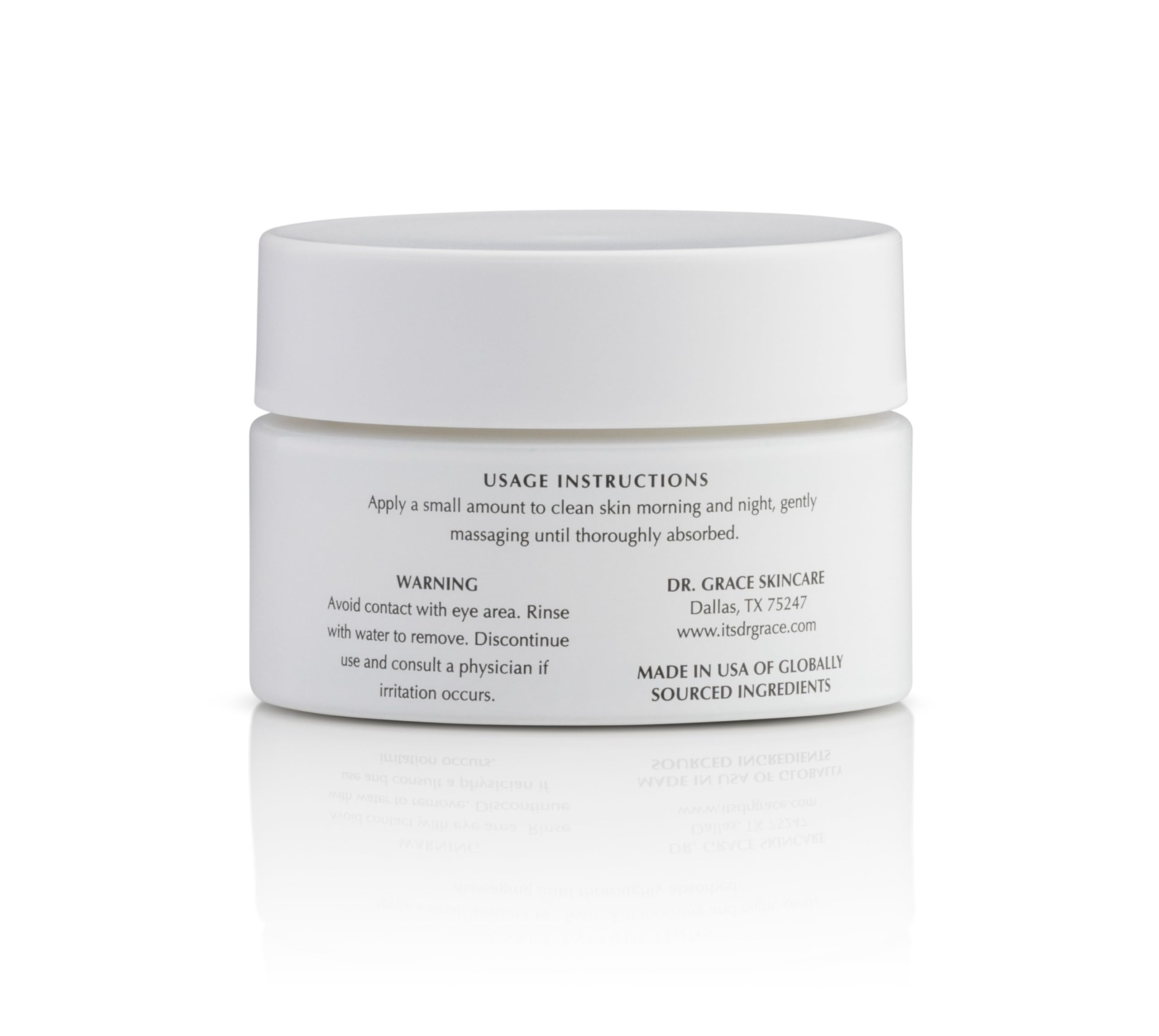 Dr. Grace cream texture close-up demonstrating smooth, non-greasy finish