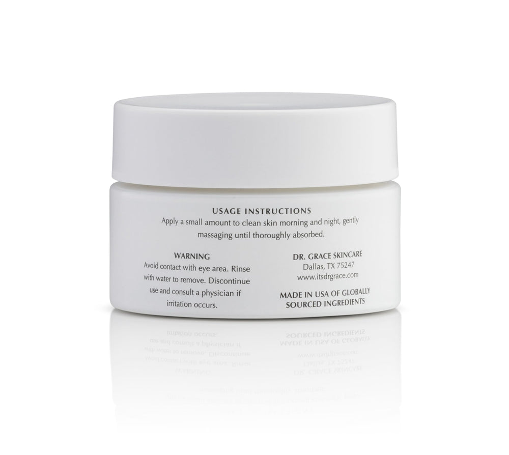 Dr. Grace cream texture close-up demonstrating smooth, non-greasy finish