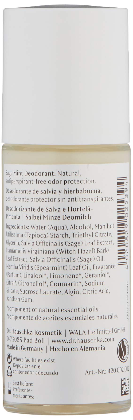 Dr. Hauschka deodorant roller-ball close-up demonstrating smooth application benefit