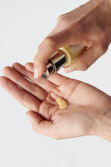 Dr. Hauschka lotion texture closeup showing silky absorbent texture for smooth finish