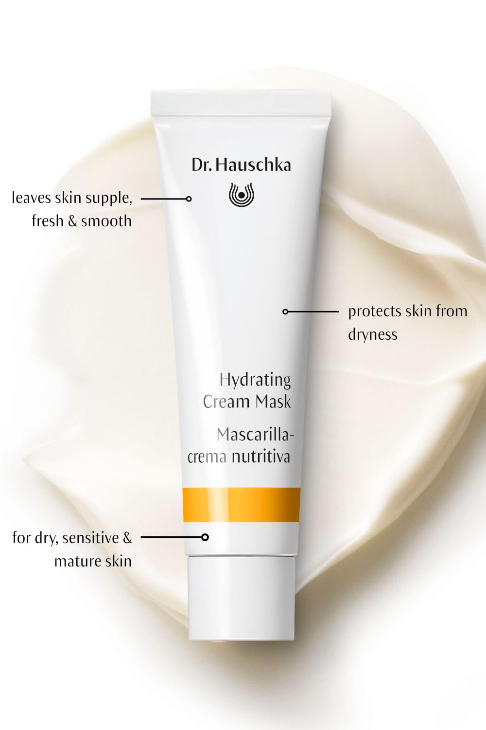 Dr. Hauschka 1 fl oz tube beside coin for true size comparison