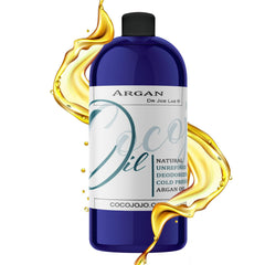 Dr Joe Lab front bottle of cocojojo argan oil showing packaging and volume benefit