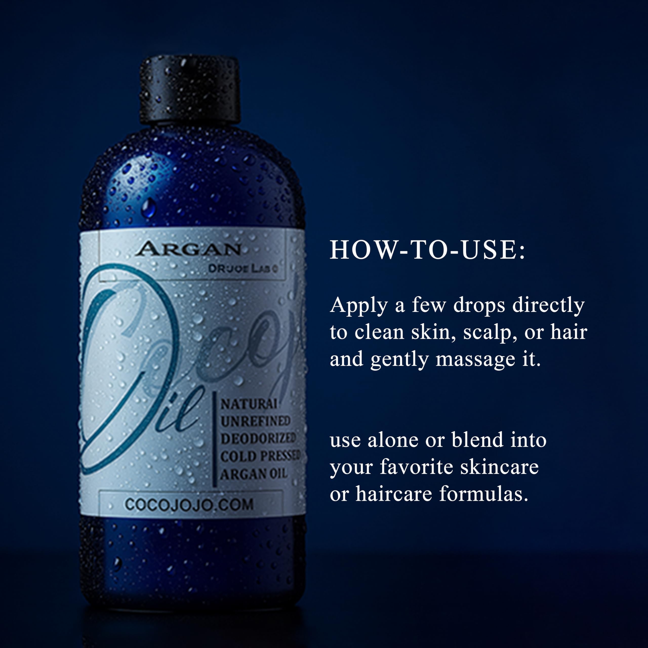 Dr Joe Lab cocojojo applied to hair showing shine and frizz control benefit