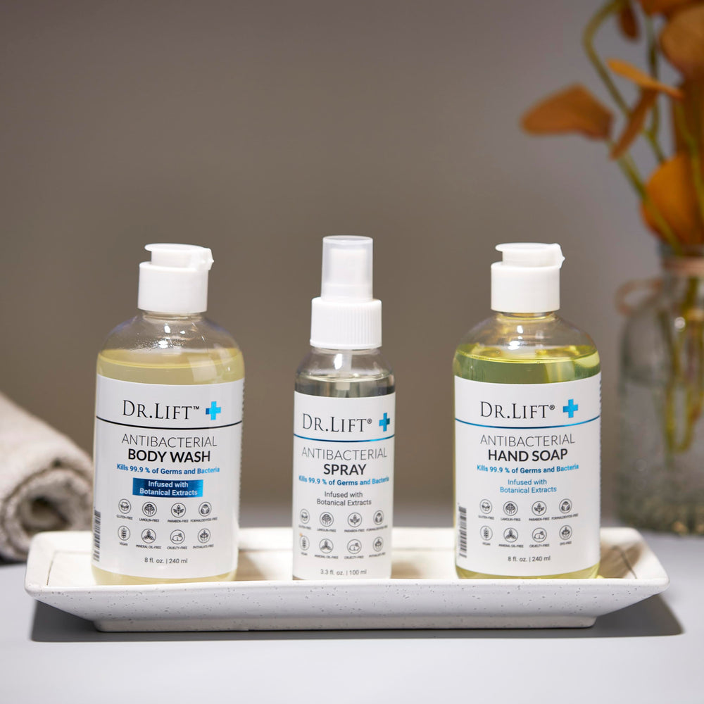 DR. LIFT foam in hand demonstrating mild lather and moisturizing benefit