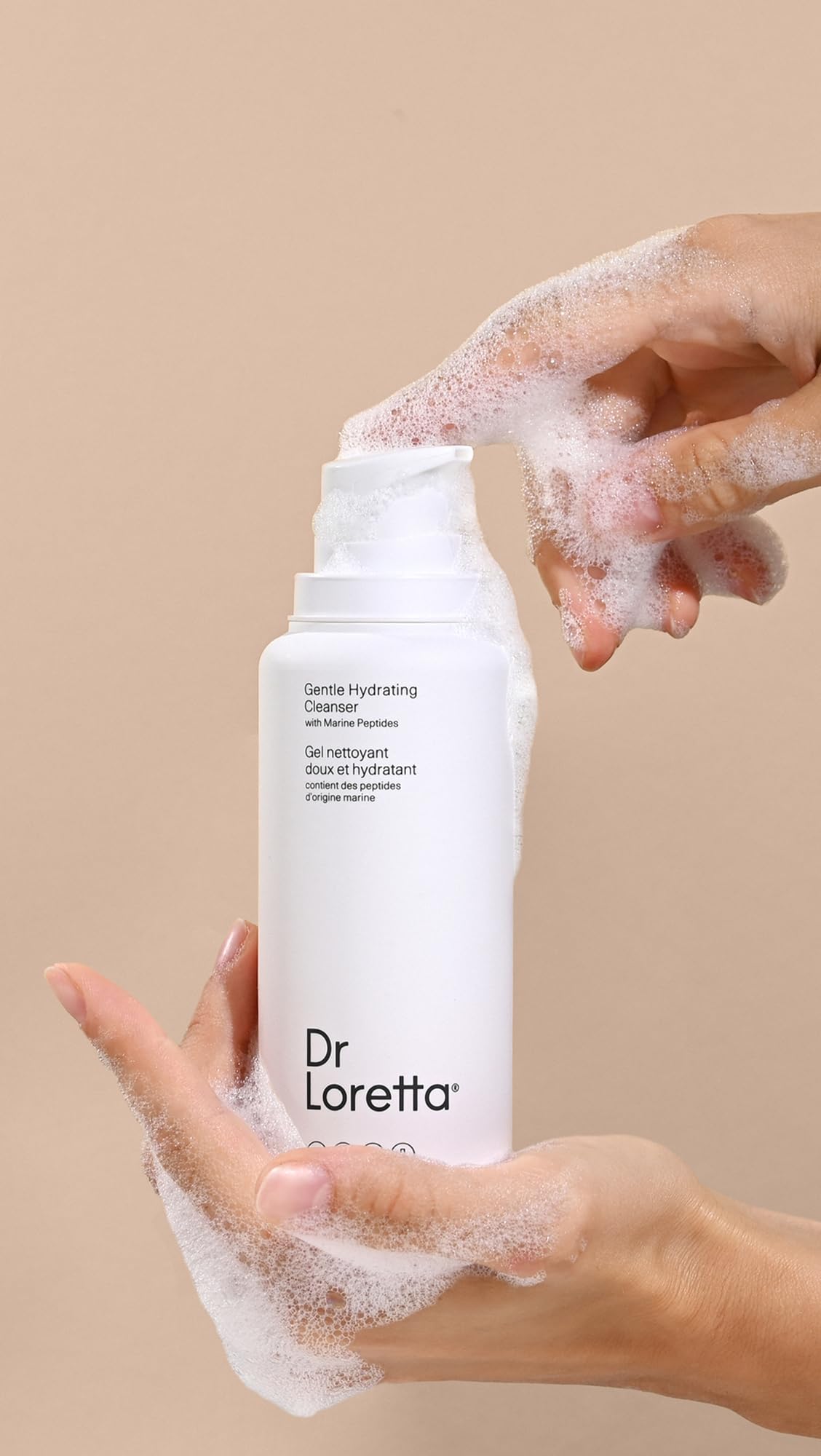 Dr. Loretta application near eye area demonstrating gentle removal