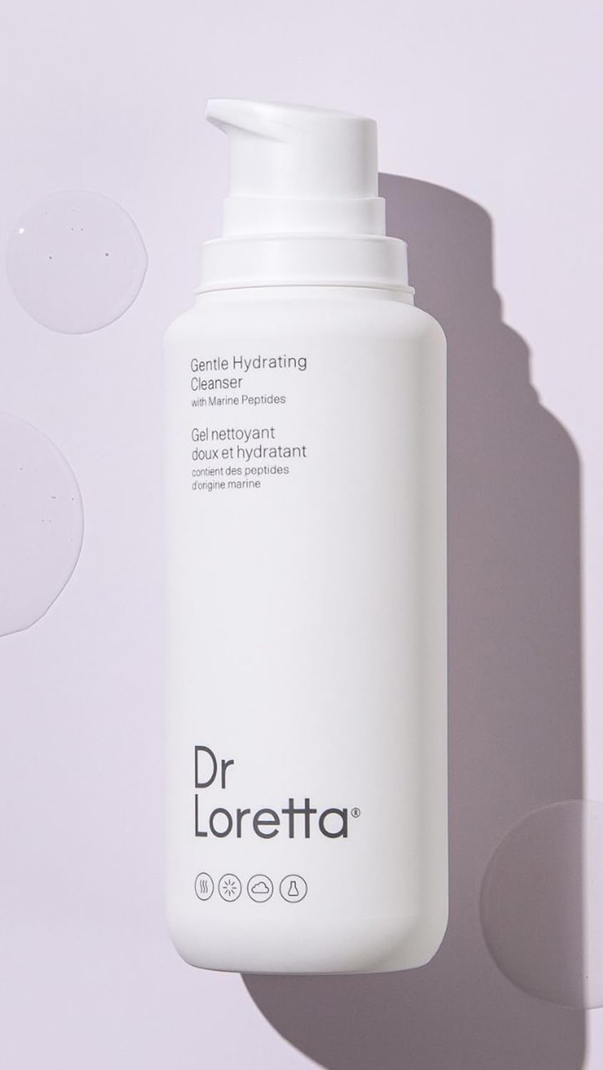 Dr. Loretta on bathroom counter in lifestyle scene encouraging daily use