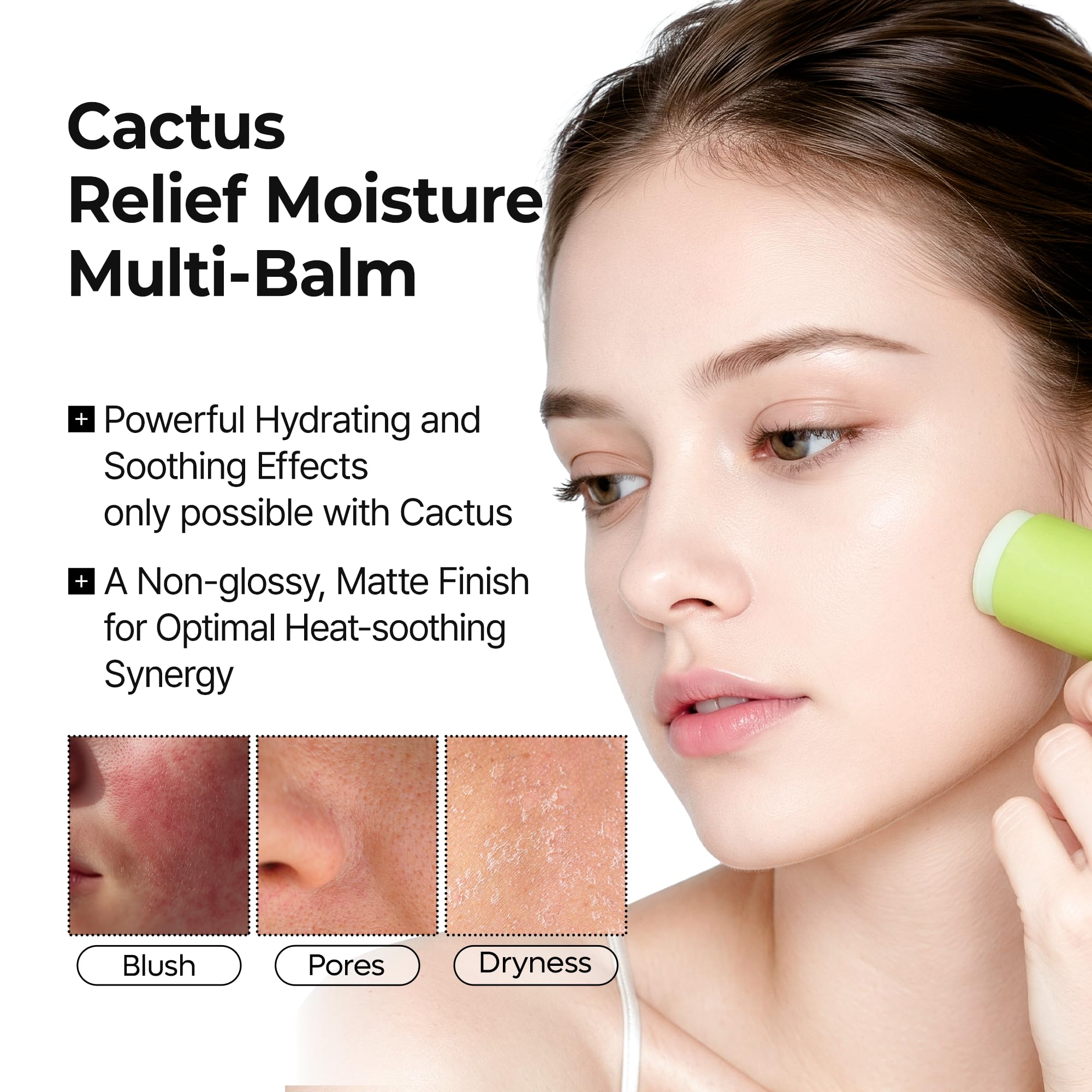 Dr.Melaxin being applied to nose to reduce visible pores and refresh