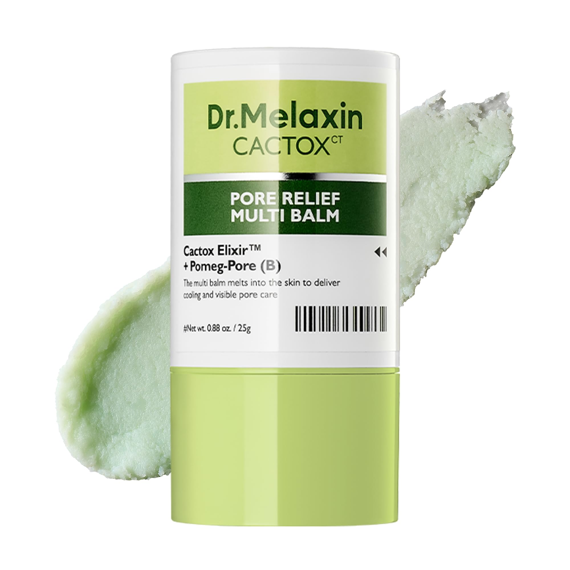 Dr.Melaxin front packaging showing compact balm and benefits