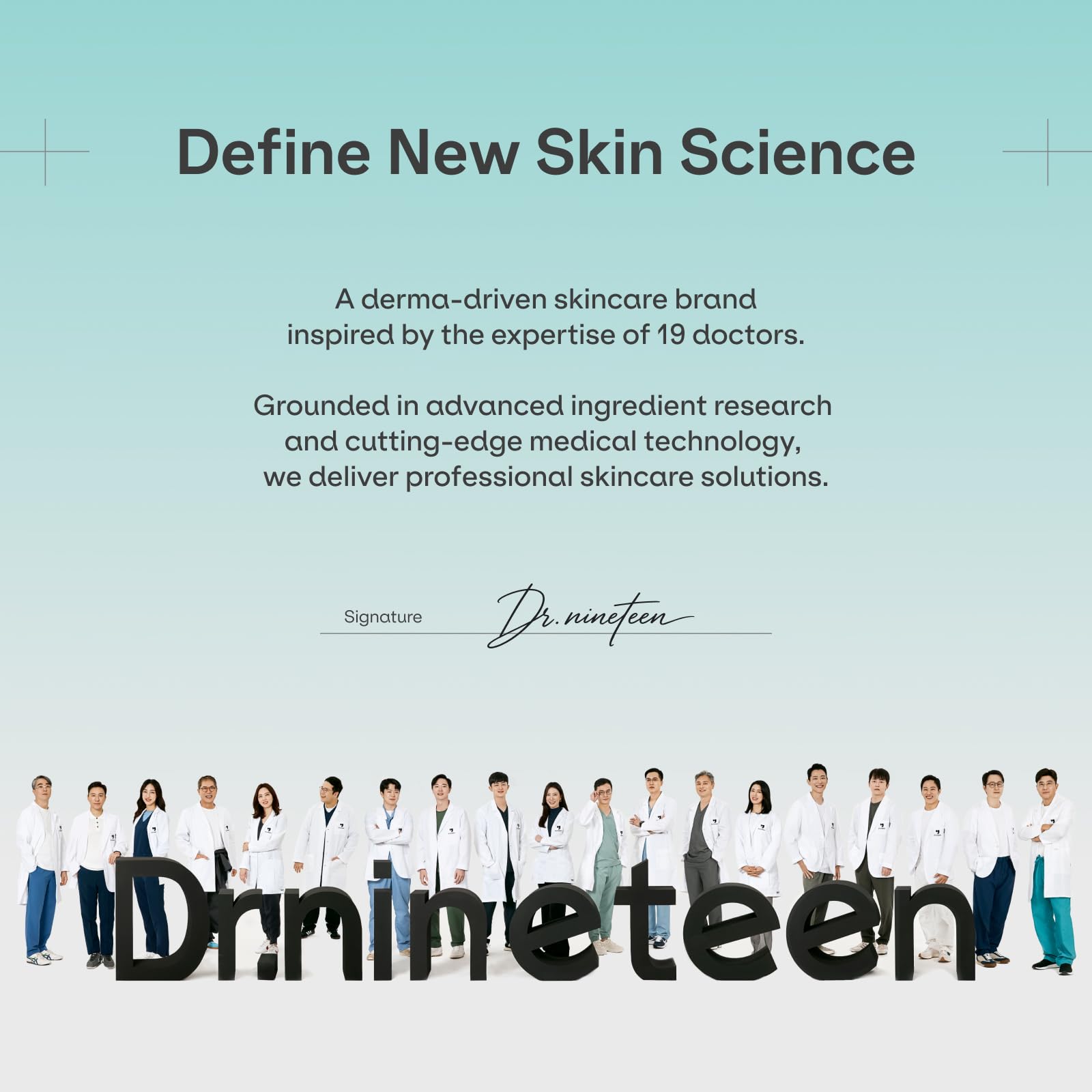 Dr.nineteen dual bottle scale comparison showing 15ml x2 compact travel-friendly benefit