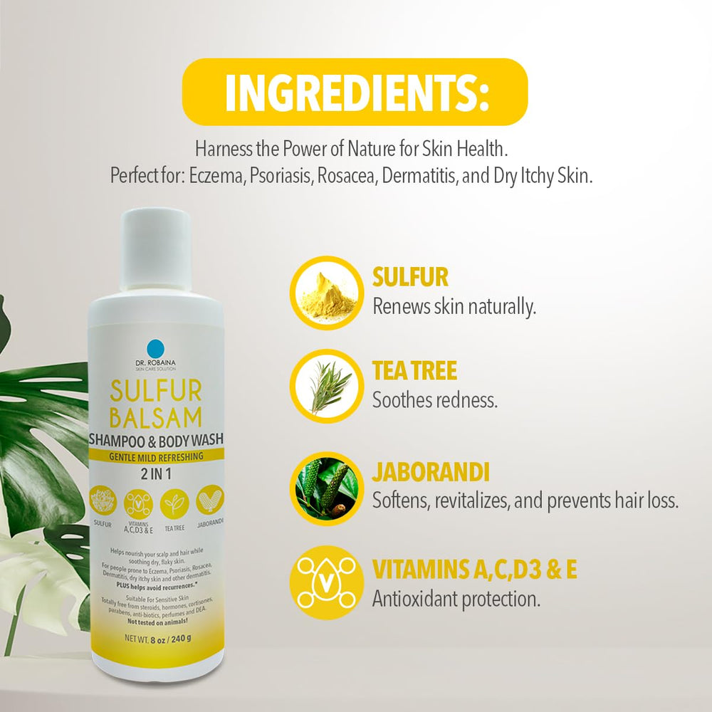 Dr. Robaina bottle in toiletry bag showing travel-friendly, multi-use benefit