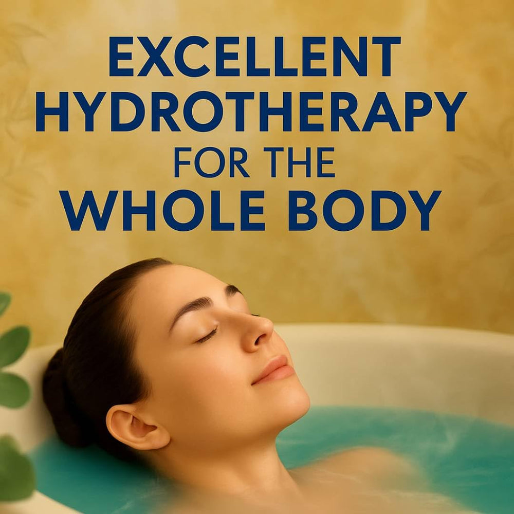 Dr. Singha's pouring soak into a tub to show ease of use and warming effect