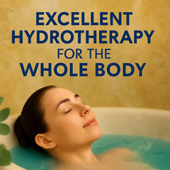 Dr. Singha's pouring soak into a tub to show ease of use and warming effect