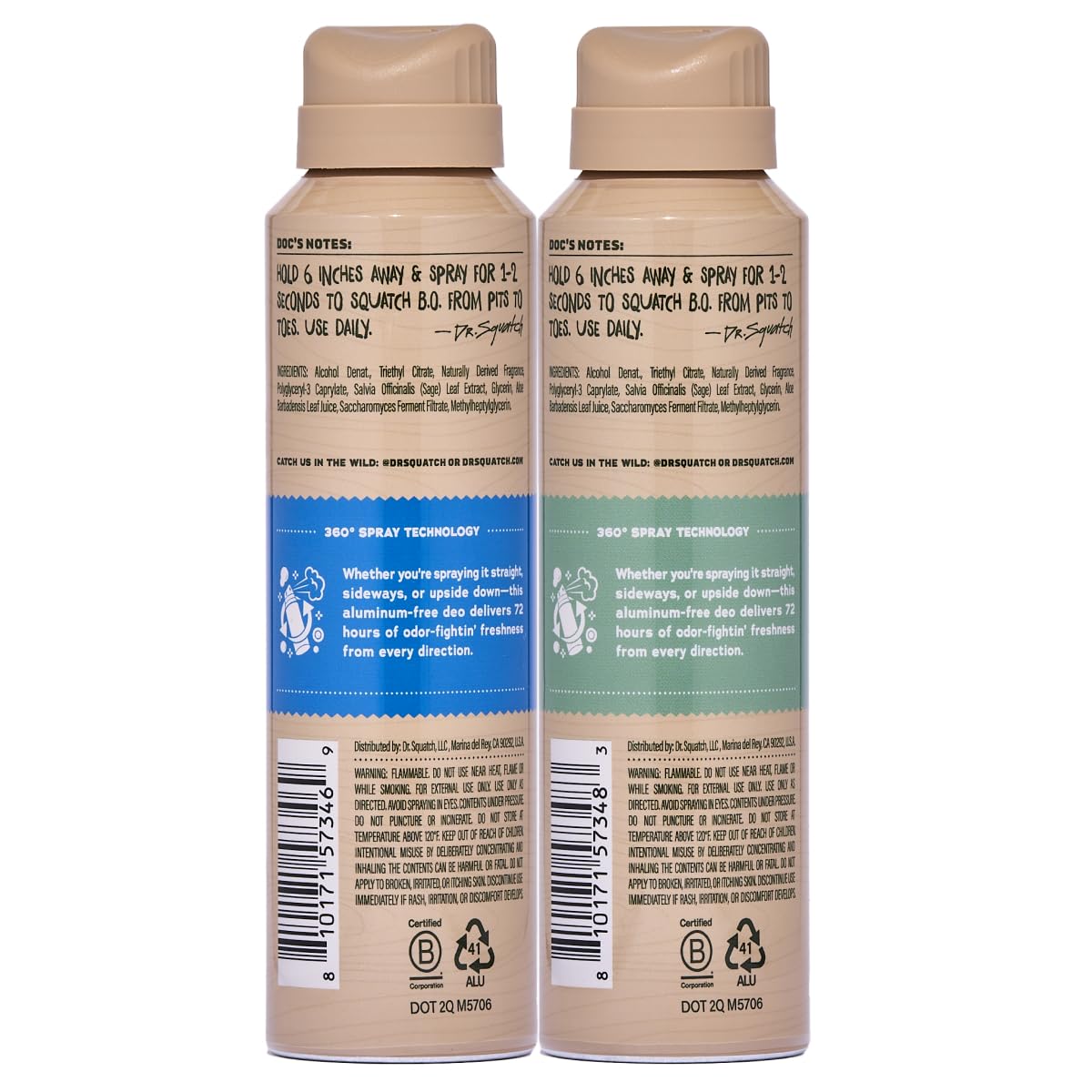 Dr. Squatch application distance demo showing recommended six-inch spray technique