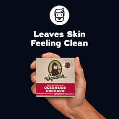 Dr. Squatch close-up of soap texture showing creamy lather and moisture