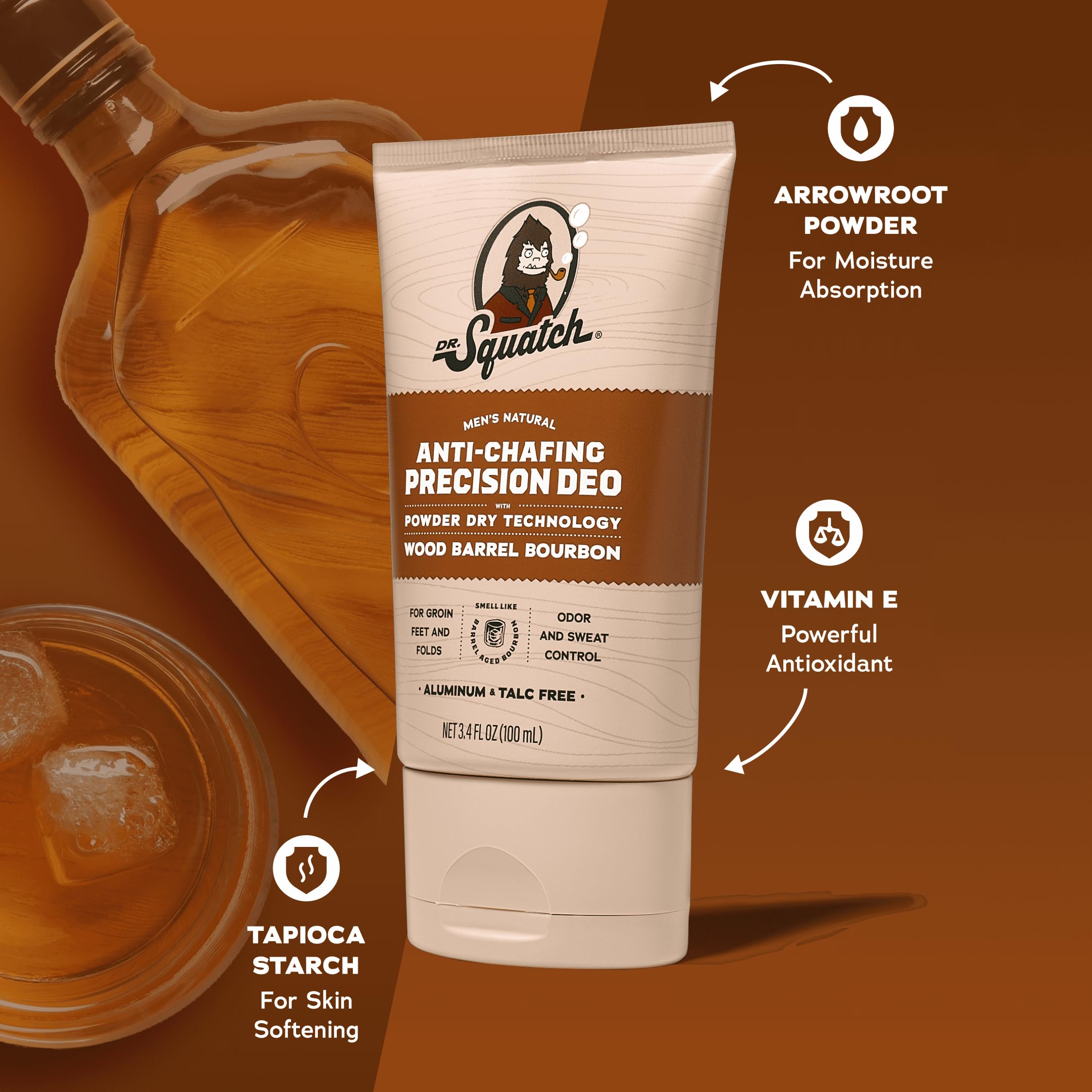 Dr. Squatch close-up of stick surface highlighting smooth application